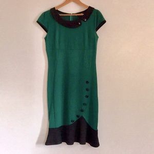 Vintage short sleeves midi dress size L